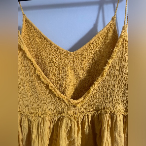 Free People Endless Summer Yellow Tassle Sun Drenched Dress Size S - Picture 7 of 12